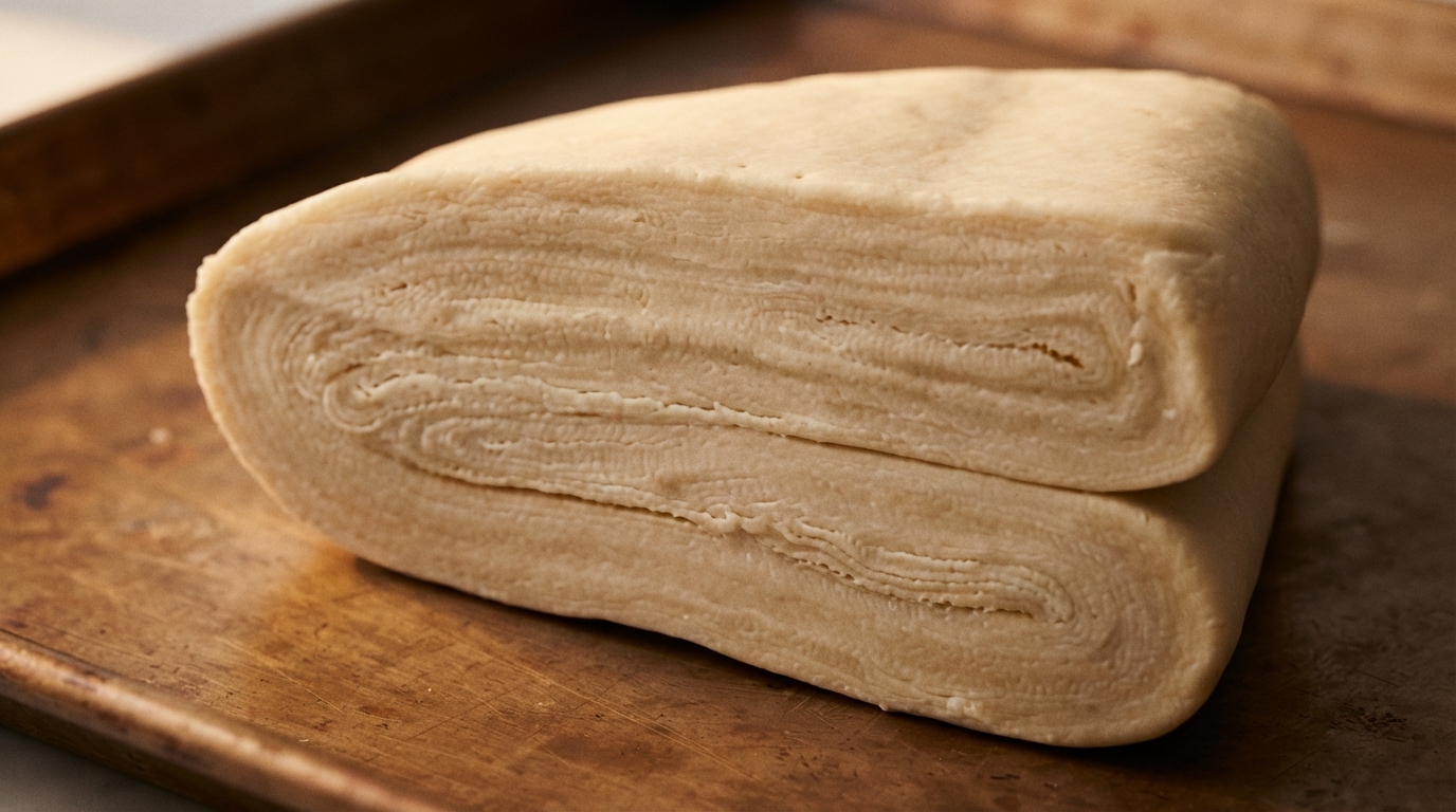 Editorial illustration for Butter, Temperature, and Fold Geometry: The Science of Flaky Laminated Dough