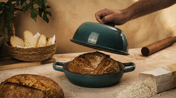 Editorial illustration for Dutch Oven or Open Steam: How to Choose Your Sourdough Crust